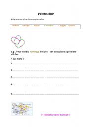 English worksheet: Friendship