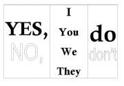 Present Simple (table 3) - short answers