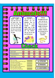 Animals descriptions!