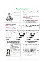 English Worksheet: Reported speech