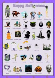 English Worksheet: Halloween set  2 - Pictionary