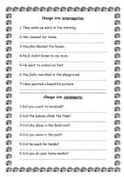 English Worksheet: past simple