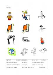 English Worksheet: classroom instructions