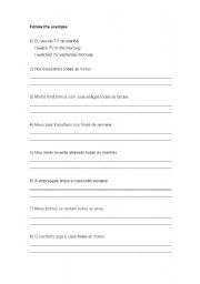 English worksheet: Exercicies Present Simple