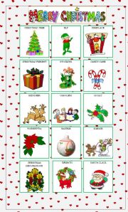English Worksheet: Merry Christmas pictionary