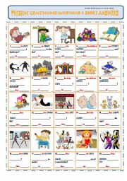 English Worksheet: PRESENT CONTINUOUS: QUESTIONS & SHORT ANSWERS