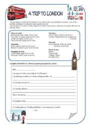 English Worksheet: A trip to London