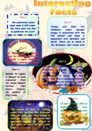 English Worksheet: Interesting facts about Halloween