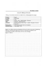 English Worksheet: Holidays and tourism