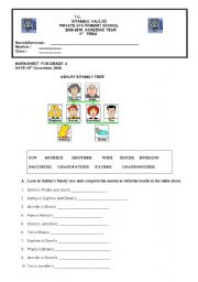 English Worksheet: family tree