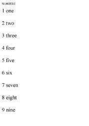 English worksheet: writing numbers