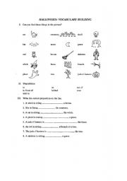 English worksheet: Halloween vocabulary