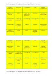 English Worksheet: peoples bingo - present continuous speaking exercise