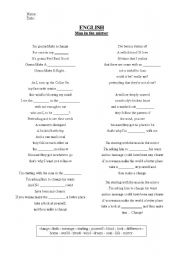 English Worksheet: Man in the mirror - Michael Jackson