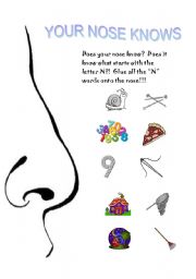 English Worksheet: Does Your Nose Know?