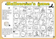 English Worksheet: Halloweens game