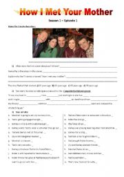 English Worksheet: How I met your mother - episode 1 season 1