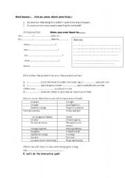 English Worksheet: travelling and south africa