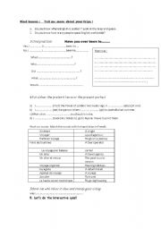 English Worksheet: travelling and south africa