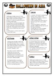 English Worksheet: Halloween In Asia