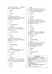 English Worksheet: About mistakes