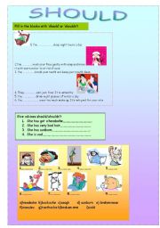 English Worksheet: should