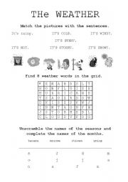 English Worksheet: the weather