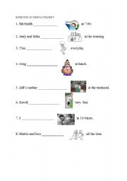 English worksheet: present simple