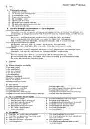 English Worksheet: Present Simple 3rd singular exercises and pairwork