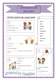 English Worksheet: sun signs