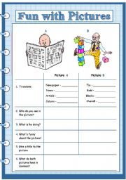 English Worksheet: fun with pictures1