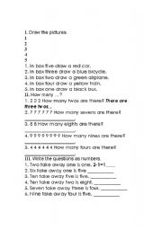 English worksheet: how much