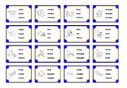 English Worksheet: IRREGULAR VERBS - CARDS 1/3