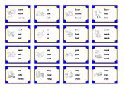 English Worksheet: IRREGULAR VERBS - CARDS 2/3