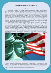 English Worksheet: the USA part 2