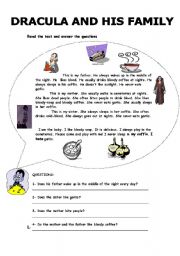 English Worksheet: daily routines