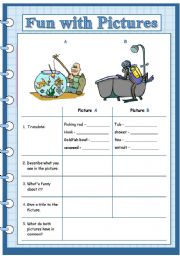 English Worksheet: fun with pictures 2