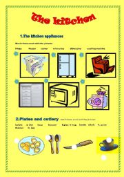 English worksheet: the kitchen