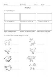 English Worksheet: Class test