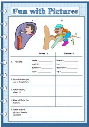 English Worksheet: fun with pictures 3