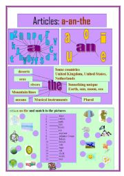 English Worksheet: articles