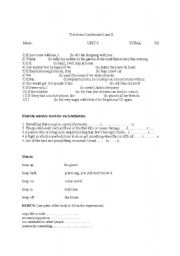 English Worksheet: Test from conditionals