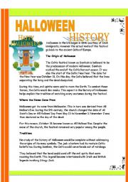 English Worksheet: The History of Halloween