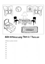 English Worksheet: There is / There are