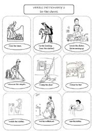 English Worksheet: verbs pictionary - chores