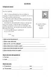 English Worksheet: Postcard