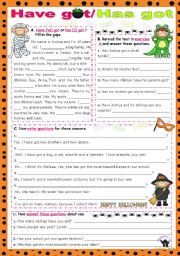 English Worksheet: Verb To Have Got