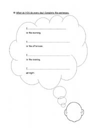 English worksheet: My routine