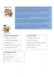 English Worksheet: Reading