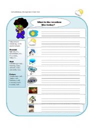 English Worksheet: What is the weather like?